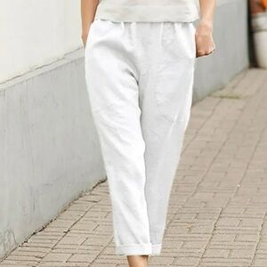 STUDIO WORKS Pants Petite, White